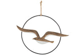 Hanger Vogel Vacay Hout/Met Bruin/Wit